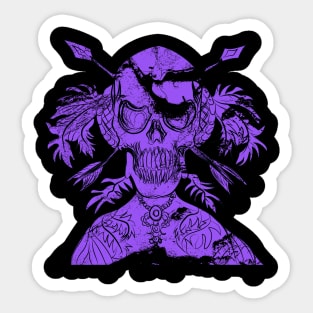 purple skull Sticker